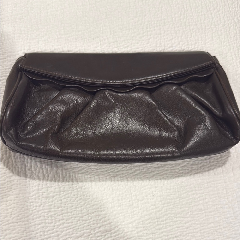 Lauren Merkin Brown Leather Clutch